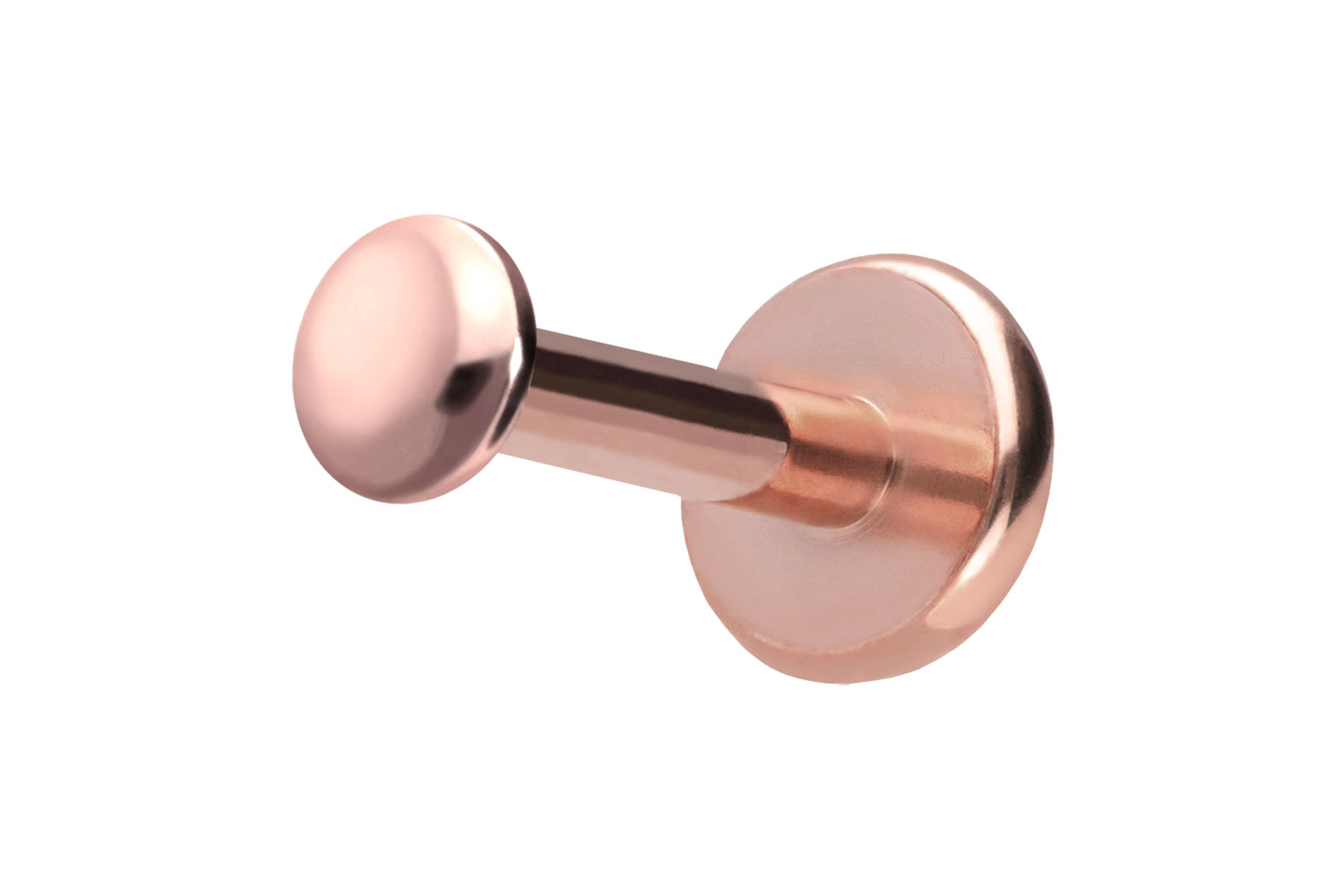 Titan Labret Piercing mit Push Fit DISC